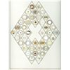 Image 1 : A card of division three glass buttons.