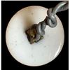 Image 2 : A division one white glass Coralene Button
