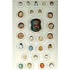 Image 1 : A card of division three ceramic masks and god buttons