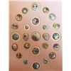 Image 1 : A card of early porcelain hand painted buttons