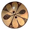 Image 1 : A division three patterned southwest pottery button