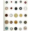 Image 1 : A card of division 1 & 3 assorted material buttons.