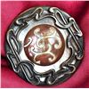 Image 1 : A division one pearl pattern button in metal
