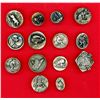 Image 1 : A small card of division three pewter buttons