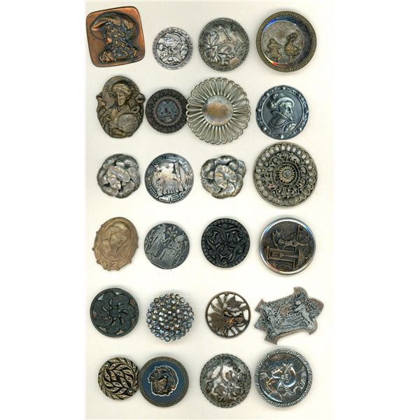 A card of division 1 & 3 picture & pattern buttons