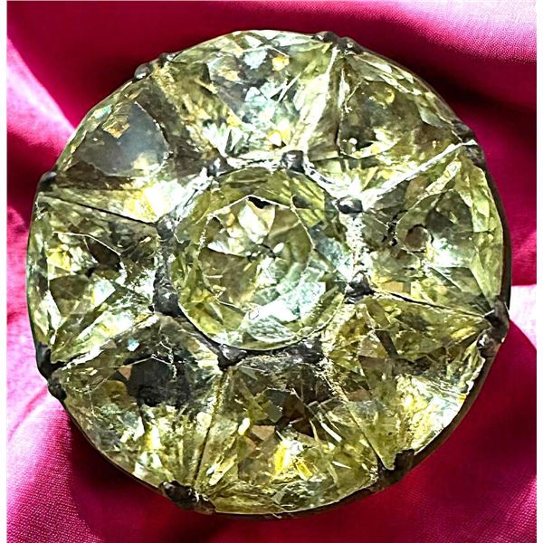 A division one all over crystal glass style button