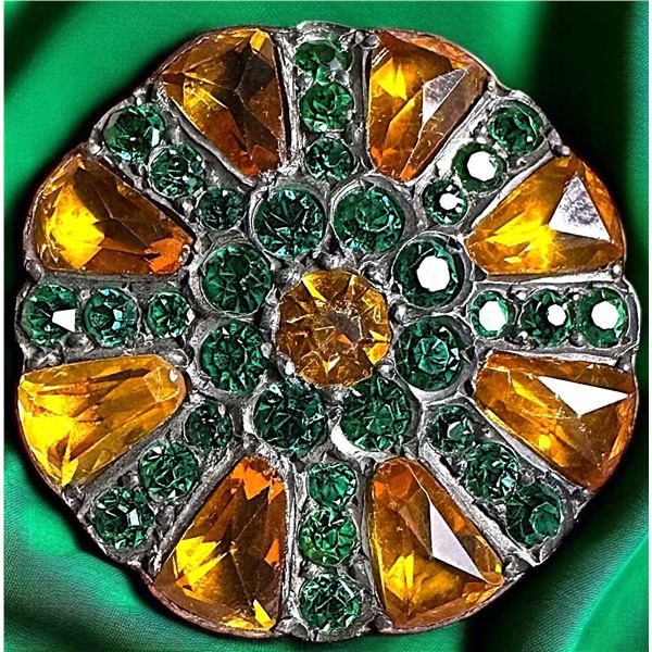 A VERY RARE division one jeweled in silver button
