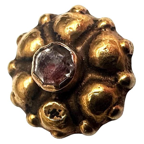 A division one genuine gemstone button