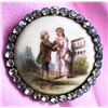 Image 2 : A pair of division one pictorial porcelain buttons