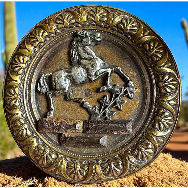 A Scarce division one brass and steel pictorial button
