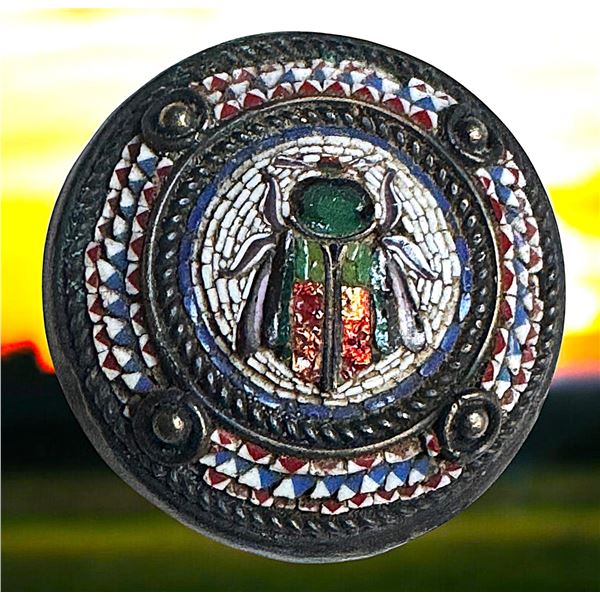 A RARE division one inlaid detailed insect button