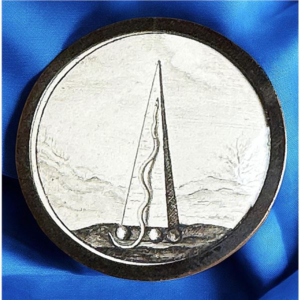 A Rare division one steel engraved paper button