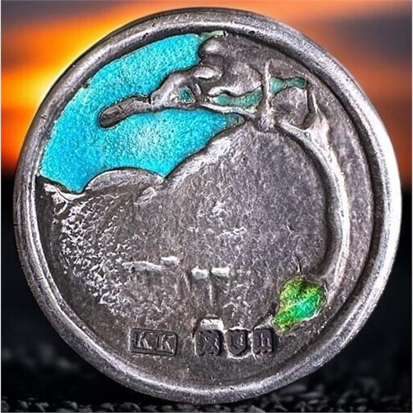 A division one Arts and Crafts pictorial button