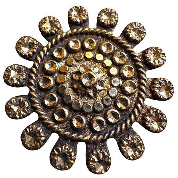 A division one unusual shaped copper button