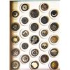 Image 3 : A framed card of division one celluloid buttons