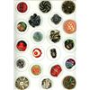 Image 1 : A card of division three assorted pictorial buttons