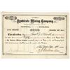 Image 1 : Syndicate Mining Company Stock Certificate, Tombstone, Arizona, 1880 [195911]