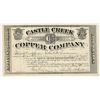 Image 1 : Castle Creek Copper Company Stock Certificate, Arizona, 1882 [195915]