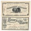Image 1 : Two Different 1880s Arizona Mining Stock Certificates: Pima & Pinal Counties [204514]