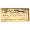 Image 1 : Eclipse Gold Mining Company Stock Certificate, Amador City, CA, 1877 [203589]