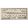 Image 1 : Campo Seco Copper Company Stock Certificate, 1884 [205021]