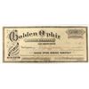 Image 1 : Golden Ophir Mining Company Stock Certificate, Greenwood, CA, 1879 [197927]