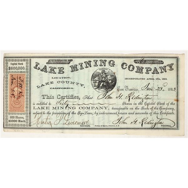 Lake Mining Co. Stock [201223]