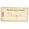 Image 1 : Gold Quarry Company Stock Certificate, Placer County, California, 1867 [195872]