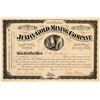 Image 1 : Julian Gold Mining Company Stock Certificate  1880 [169304]