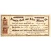 Image 1 : Brandon Gold & Silver Mining Co. Stock Certificate, 1864 (Alpine County, CA) [195363]