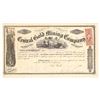 Image 1 : Central Gold Mining Company Stock Certificate, Central City, Colorado, 1870 [204912]