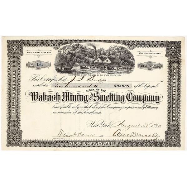Wabash Mining and Smelting Co. Stock [201210]