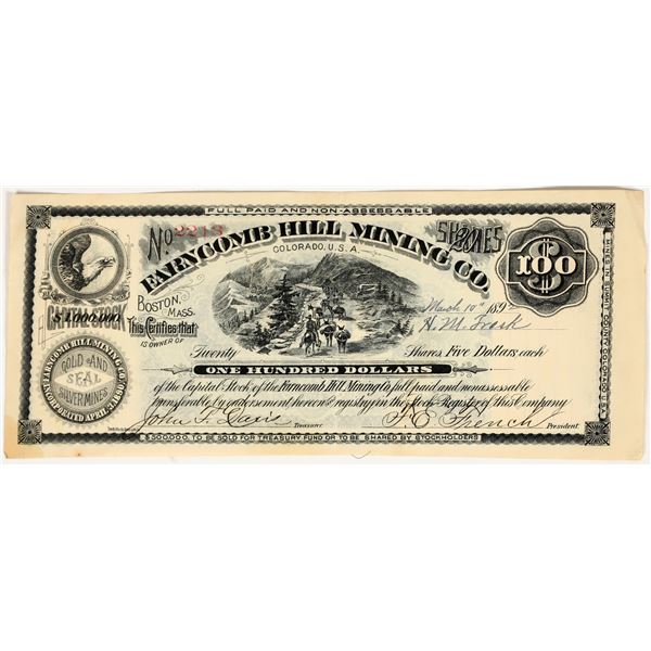 Farncomb Hill Mining Company Stock Certificate [203927]