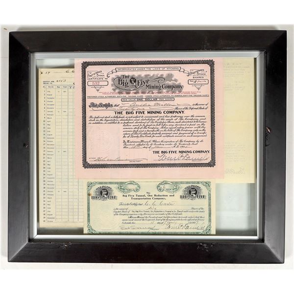 Big Five Mining Company and Big Five Tunnel, Ore Reduction and Transportation Company Stock Certific