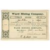 Image 1 : Ward Mining Company Stock Certificate, Ward, Colorado, 1871 [204151]