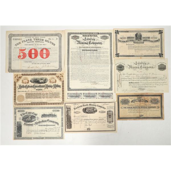 Colorado Mining Stocks and Bonds [204936]