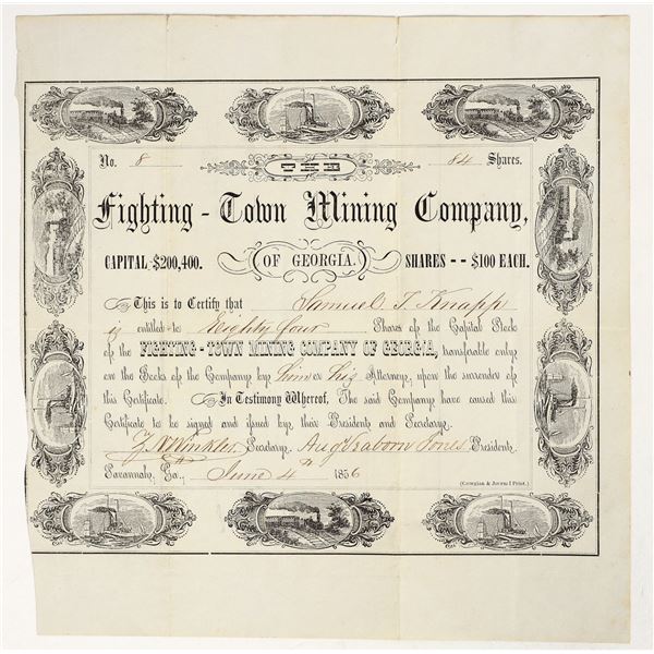The Fighting-Town Mining Co. Of  Georgia Stock [201215]