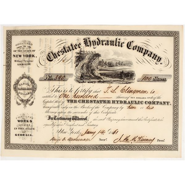 The Chestatee Hydraulic Co. Stock. [201200]