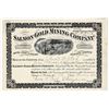 Image 1 : Salmon Gold Mining Company Stock Certificate, Idaho, 1896 [195883]