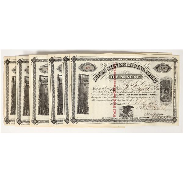 Lubec Silver Mines of Maine Stock Certificate Group (6) [204272]