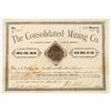 Image 1 : Consolidated Mining Company Stock Certificate, Michigan, 1896 [204836]