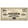 Image 1 : Holmes Mining Company Stock Certificate, Columbus Mining District, 1880 [204904]