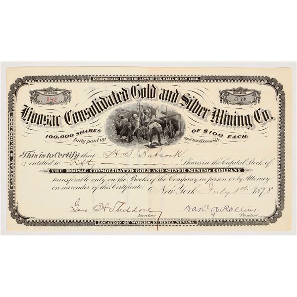 Three Different Eureka, Nevada Mining Stock Certificates [204174]