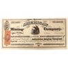 Image 1 : American Mining Company Stock Certificate, Gold Hill, Nevada, 1870 [197928]
