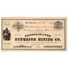 Image 1 : Consolidated Superior Mining Company Stock Certificate, 1878, #1 [204902]