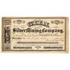 Image 1 : Gila Silver Mining Company Stock Certificate, Nye County, Nevada, 1875 [195893]