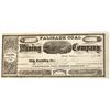 Image 1 : Palisade Coal Mining Company Stock Certificate, 1878 [204163]