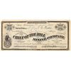 Image 1 : Chief of the Hill Mining Company Stock Certificate, 1875 [204176]