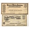 Image 1 : Two Different 1870s Devils Gate District, Comstock Mining Stock Certificates [204762]