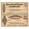 Image 1 : Big Bonanza Mining Stock Pair: Con. Virginia and California Mining Companies, 1879 [195910]